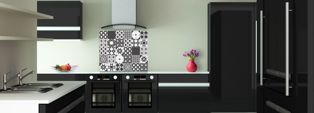 Déco Carreaux N&B Fond de Hotte